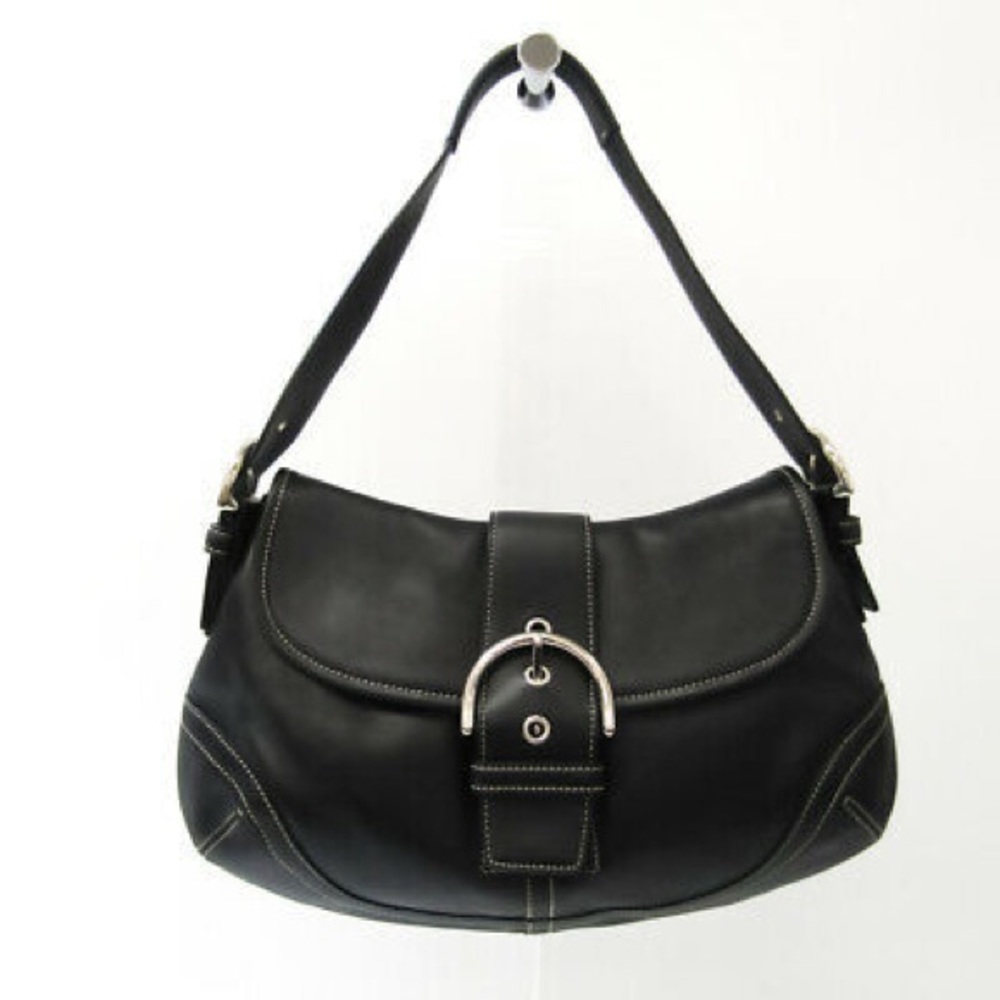 Coach Soho Leather Flacp Hobo 9248 Women's Leather Shoulder Bag